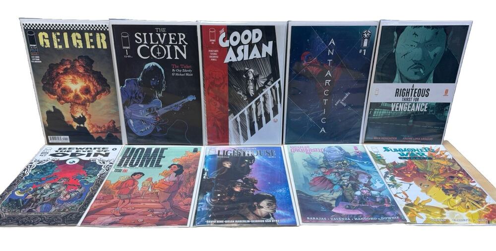 10 Image Comics #1 Lot Geiger Silver Coin Good Asian Antarctica Righteous Thrist
